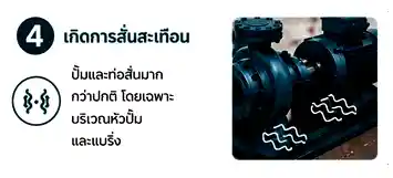 ปั๊มน้ำเกิดการสั่นสะเทือนบริเวณหัวปั๊มและแบริ่ง
